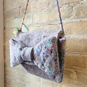 Handmade Felted Bow Purse